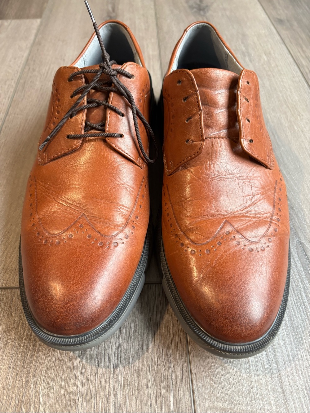 Johnston Murphy 11 xc4 Men's Classic Wingtip Dress Shoes in Brown waterproof